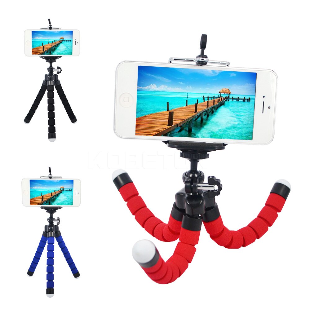 Tragbare Auto-Halfter flexibel Krake Stativ Halterung Selfie Stand Berg Einbeinstativ Styling Zubehör + Fernbedienung