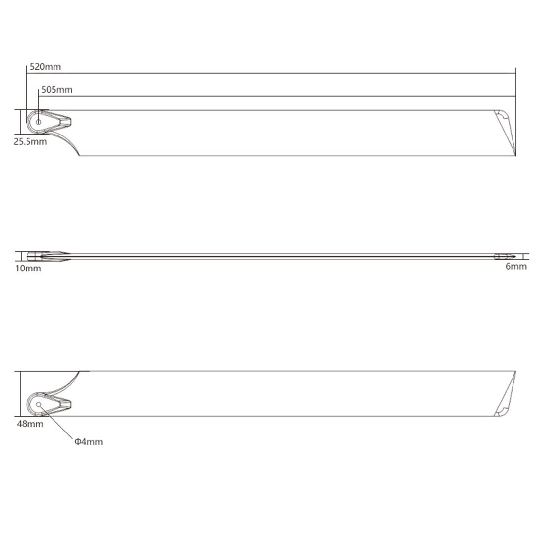 ALZRC - Devil RC Helicopter Parts 325/380/420/505/360mm Carbon Fiber Main Rotor