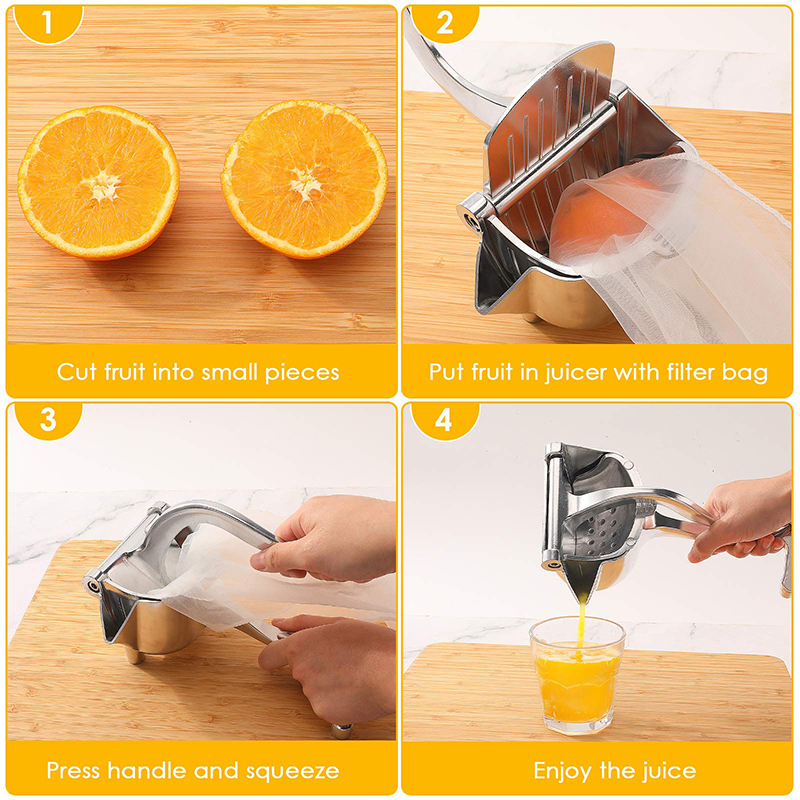 Aluminium Alloy Manual Juice Squeezer, Fruit Juicer Hand Squeezer, Easy Use Heavy Duty Lemon Citrus Juicer Kitchen Accessories