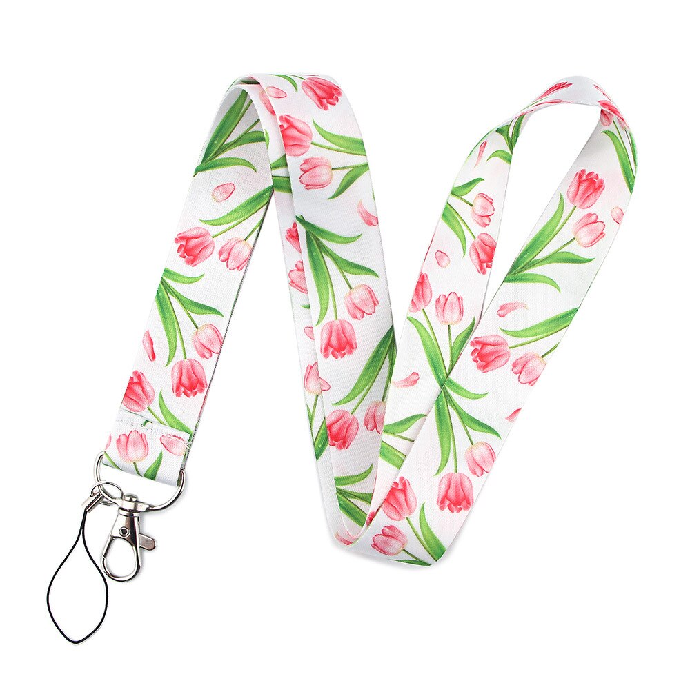 Mode Bloemen Neck Strap Sleutel Lanyard Id Card Key Chain Holder Vrouwen Badge Kaarthouder Cover Arts Verpleegkundige Accessoires: 7