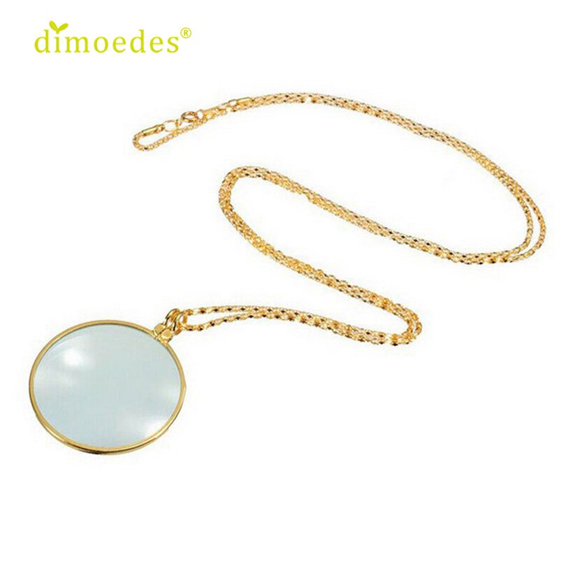 Diomedes DIOMEDES 6x Vergrootglas Hanger Ketting Magnify Glas Reeding Decorativ Monocle Ketting Sexy Keten