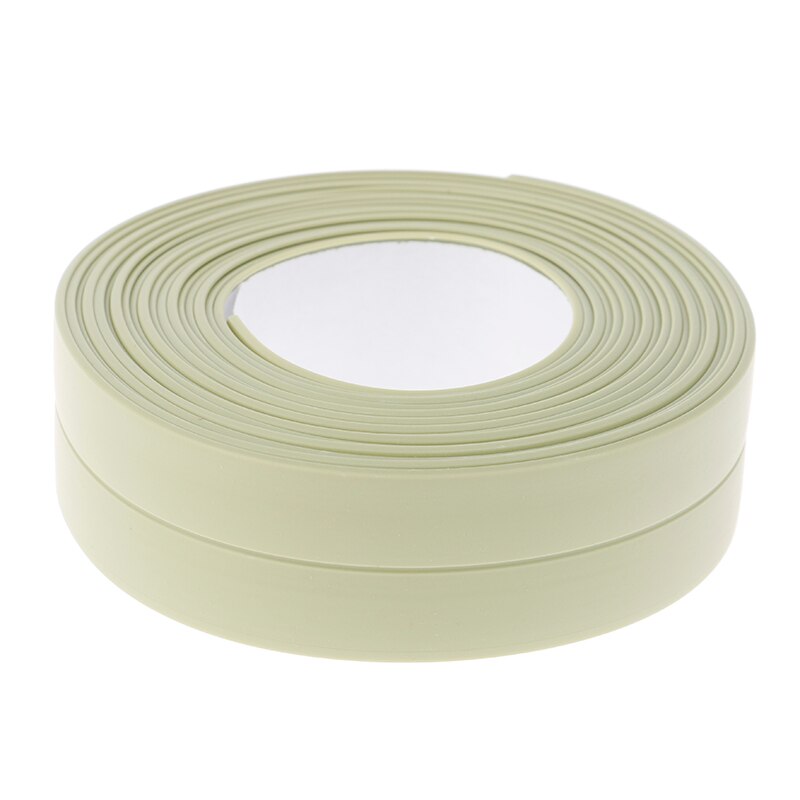 3.2 mx 22mm badeværelse brusebad vask bad forsegling strip tape hvid pvc selvklæbende vandtæt væg klistermærke til badeværelse køkken: Grøn