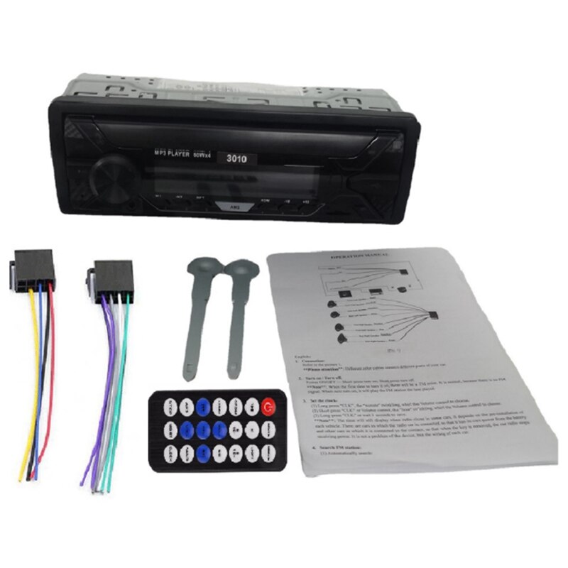 DONGMAO 1 DIN AV252 Autoradio Bluetooth Mains Libres Stéréo FM - 2 Haut-parleurs Intégrés, USB SD AUX
