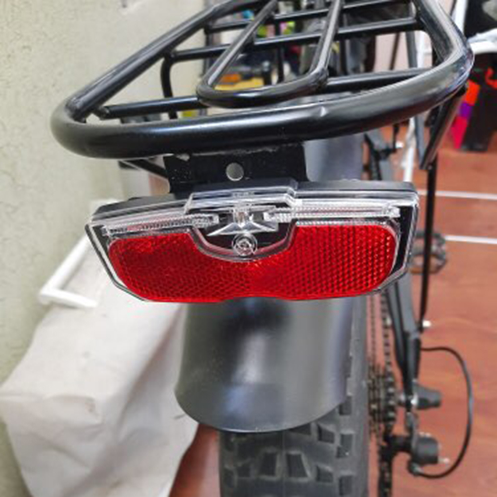 LED Mountain Bike Luggage Rack Lights Night Riding Safety Warning Reflector MTB Bike Rack Tail Light Bicycle Accessories