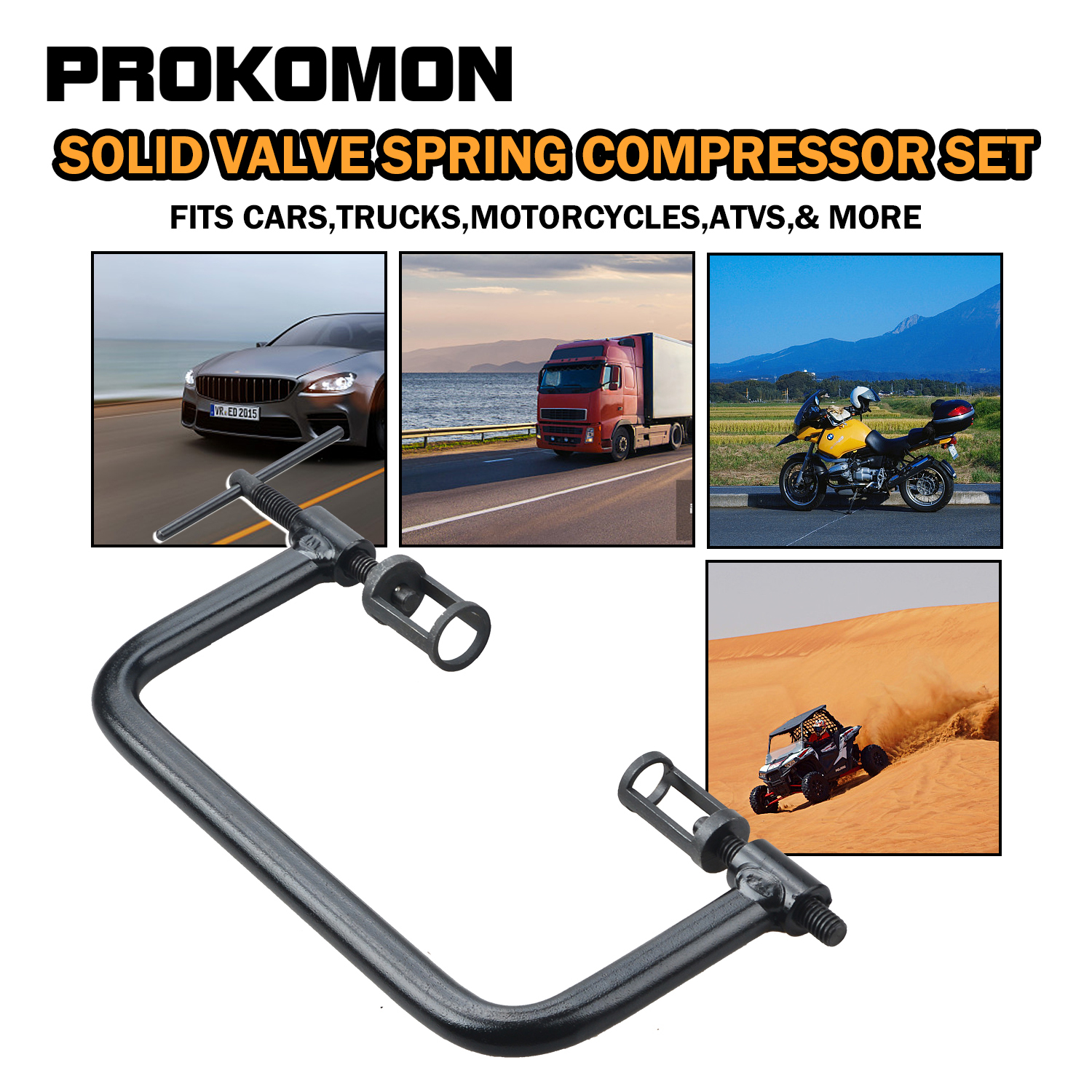 12 st verktygssats för demontering av ventilfjäderkompressor med slipverktyg för ventiler och topplock