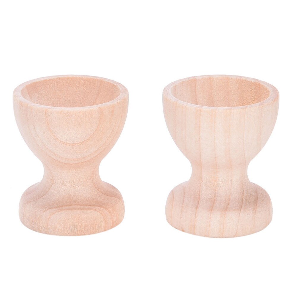 DIY Craft Home Decor Wooden Drawing Model Egg Cup Holder Easter Painted Graffiti Tools Pretend Play Toys Kitchen Dinning Table