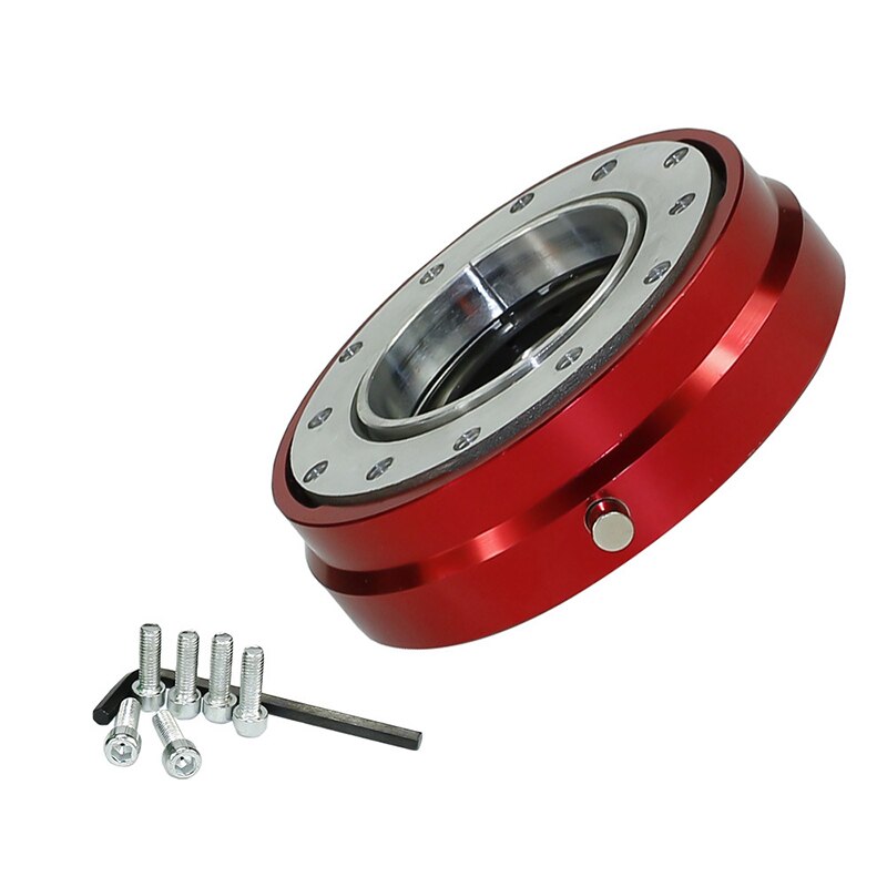Hamsit Racing Modified Steering Wheel Thin Quick Release Device Kit 7 Color Accessories High-end Security anti-theft convenient: Red