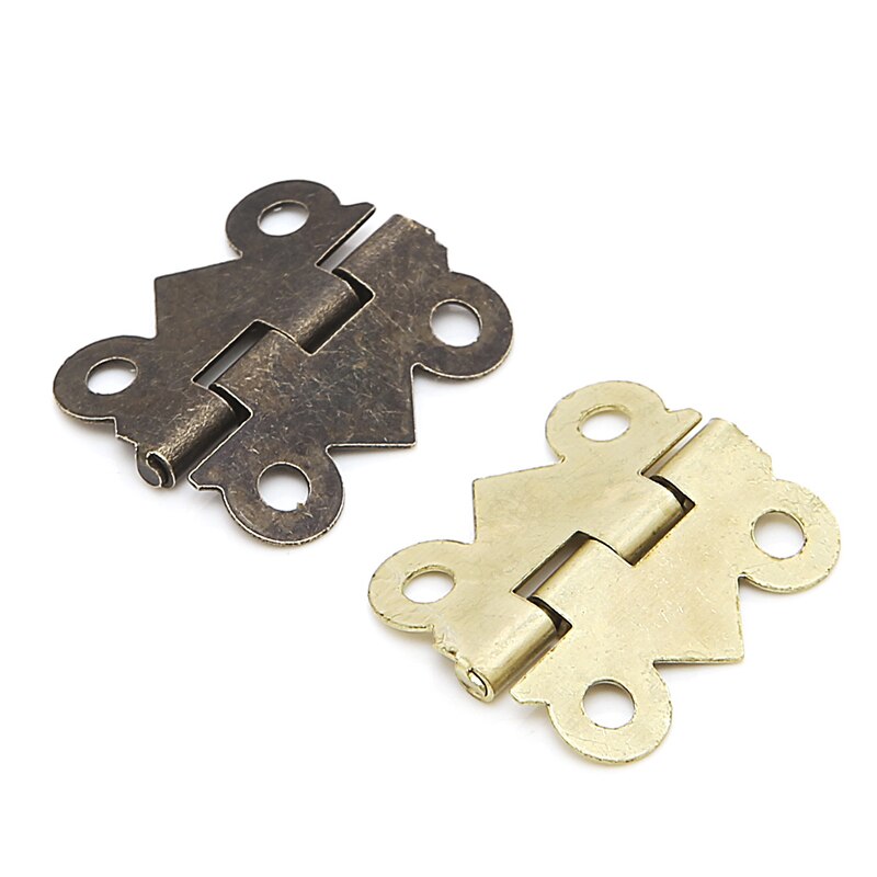 10x Mini Butterfly Door Cabinet Drawer Jewellery Box Hinge Furniture 20mm x17mm