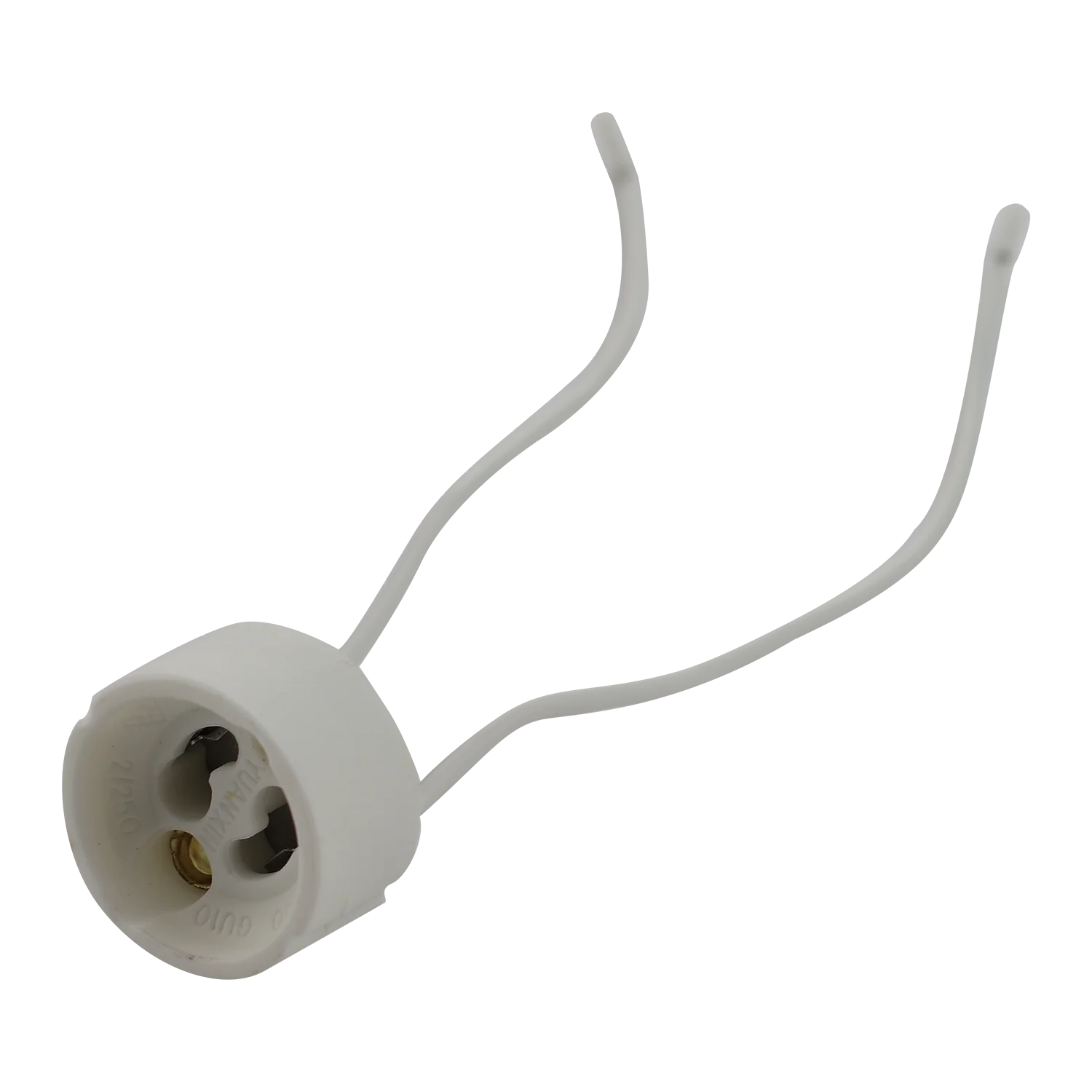 Gu10 lampefot keramisk lysholder sokkelkontakt adapter ledning for led-pære stativ lysekrone halogen led-tilbehør: Svart