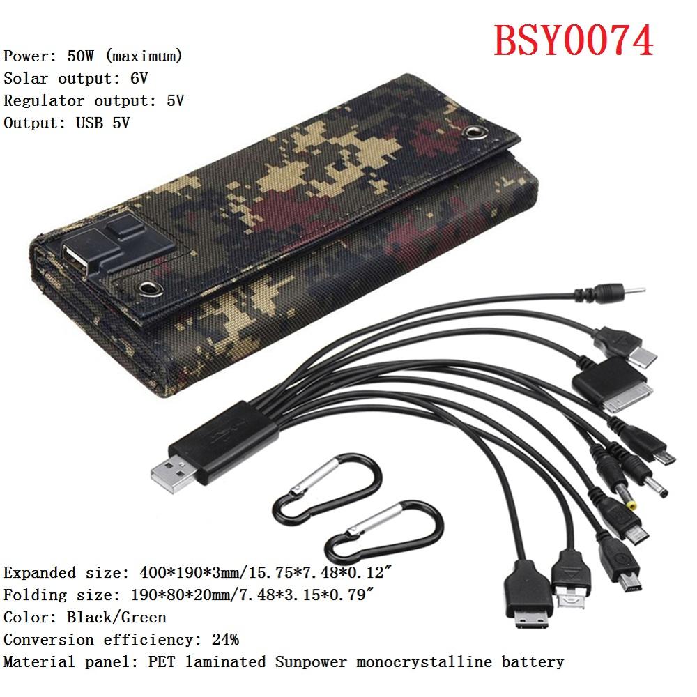 Polysilikon solenergipaneler hopfällbara solceller laddare 5v 2a usb-utgångsenheter bärbara solpaneler för smartphones