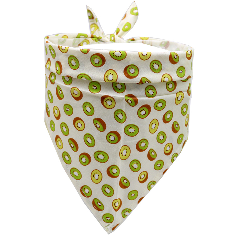 ananas frukt skrive ut kjæledyr hund bandana liten hund katt skjerf justerbar bomull hund valp fersken sommer kjæledyr hund stell tilbehør: kiwi / S