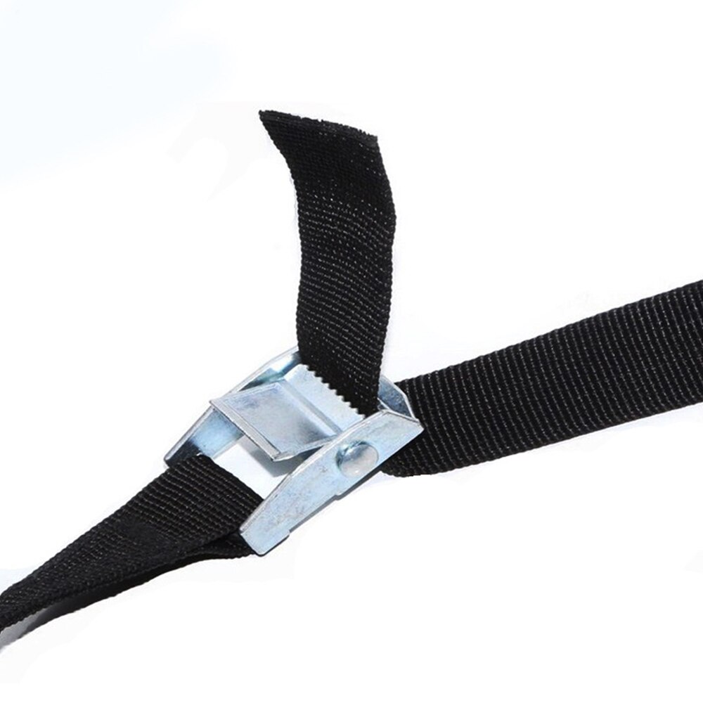 6M * 25 Mm Black Tie Down Strap Sterke Ratchet Riem Bagage Tas Lading Sjorren Met Metalen Gesp