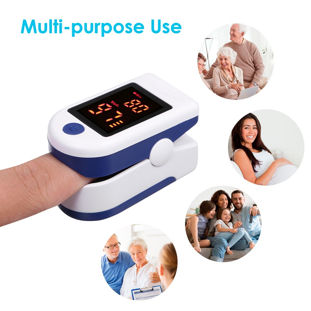 Vingertop Pulsoxymeter Met Led Display Oximeter Blood Oxygen Sensor Verzadiging SpO2 Monitor Meting Meter Snel