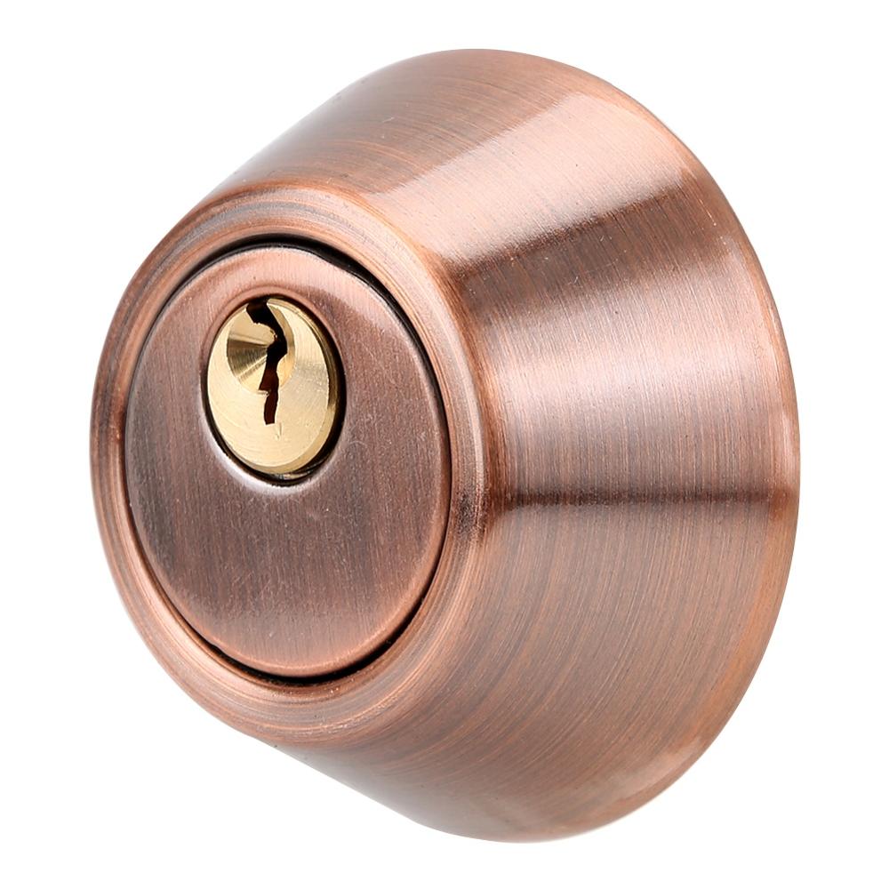 Bronze Door Lock Stainless Steel Single Cylinder Safety Anti-Theft Bedroom Door Lock with Keys