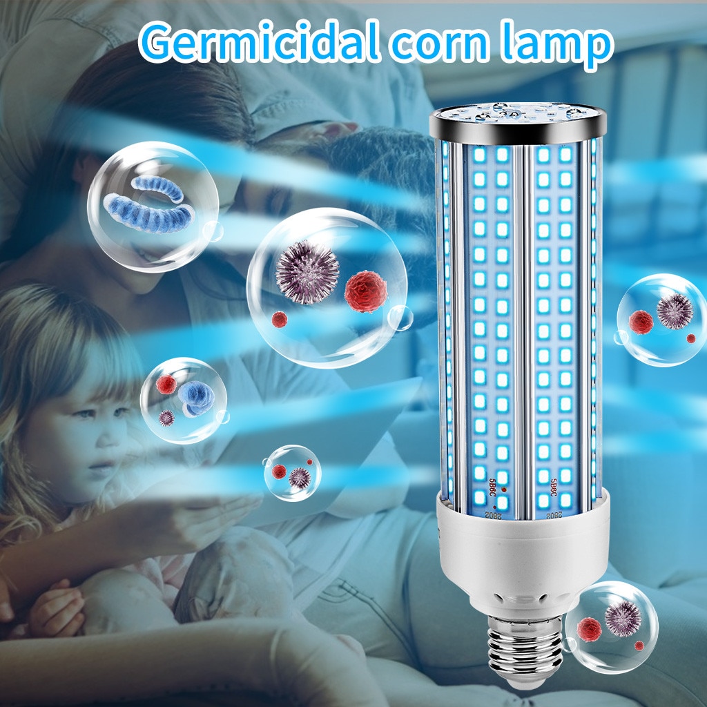 UVC Germicidal Lamp 230LED E27 60W LED Disinfection Light With Remote Control UVC Disinfection Sterilization Lamp 4.7