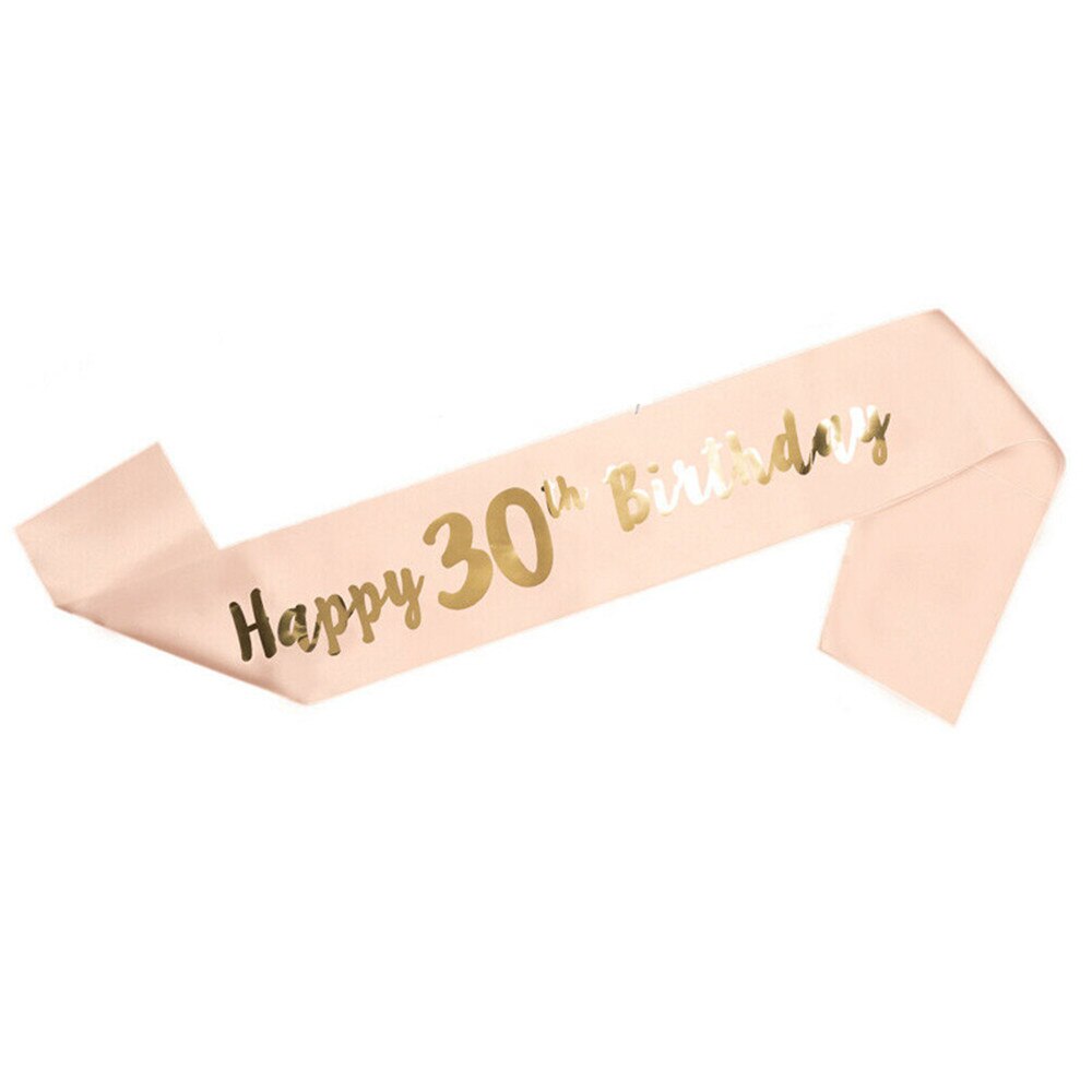 Happy Birthday Sash 16/18/21st/30/50/60th Birthday Girl Sashes Rose Gold Party: 30th birthday