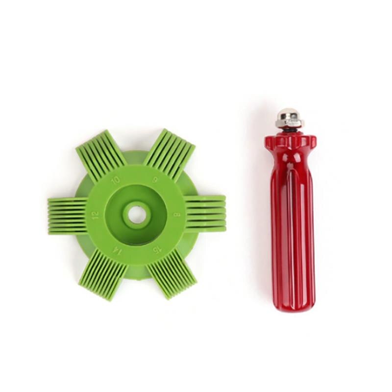 Auto Car A/C Condenser Fin Straightener Rake Cleaner With Contoured Handle Radiator Comb Evaporator Air-Conditioning Tools: Green