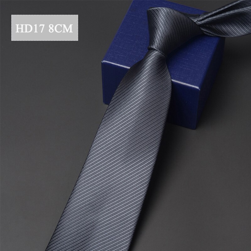 Ankomster 6cm & 8cm brede bånd til mænd forretningsarbejde slips formel ensfarvet hals slips gråblå: Hd17 8cm