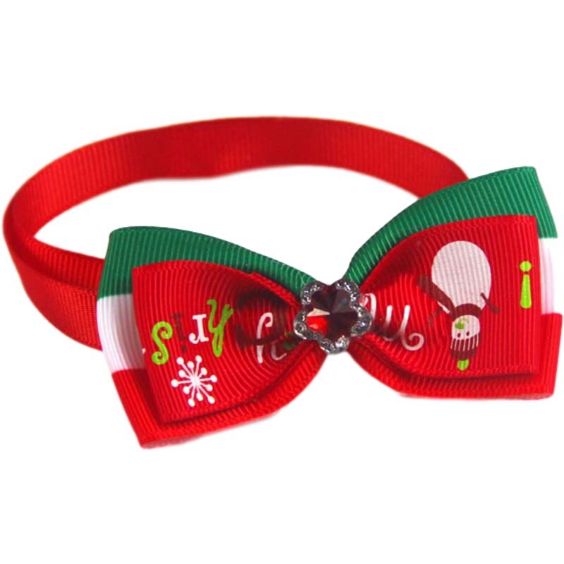 Jul katthalsband härlig hund fluga justerbar nackrem födelsedagsfest rosett hund halsband jul hund tillbehör tillbehör: 3