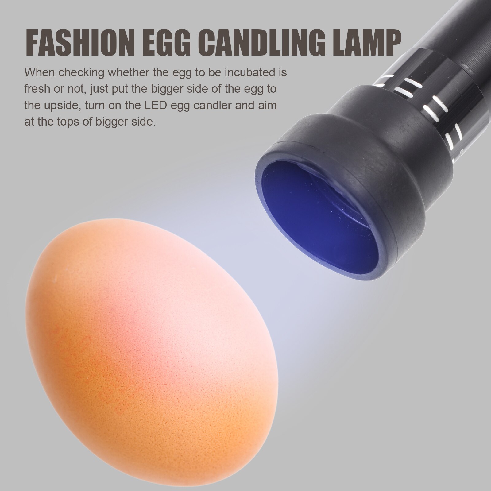 1pc Egg Candler Egg Candling Lamp LED Cool Light Small Flashlight