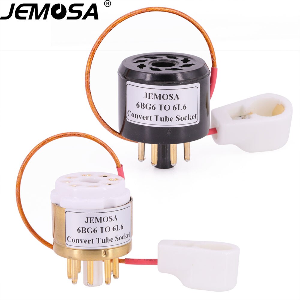 1PC 6BG6 6L6 Vacuum Tube Socket Adapter 6BG6 (TOP)TO 6L6 (BOTTOM) Tube DIY Audio Vacuum Tube Amplifier Convert Socket Adapter