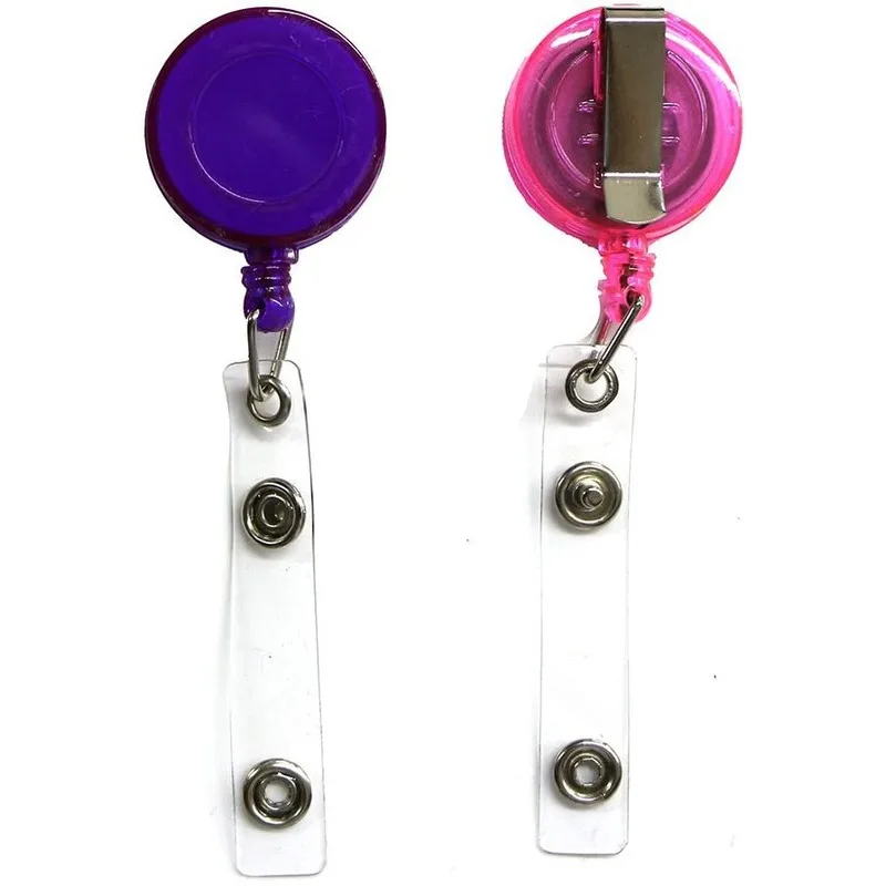 1 Set PU ID Staff Employee's Card Holder with Retractable Badge Reel Students Old People Bus Card Sleeve Pass Access Card Cover