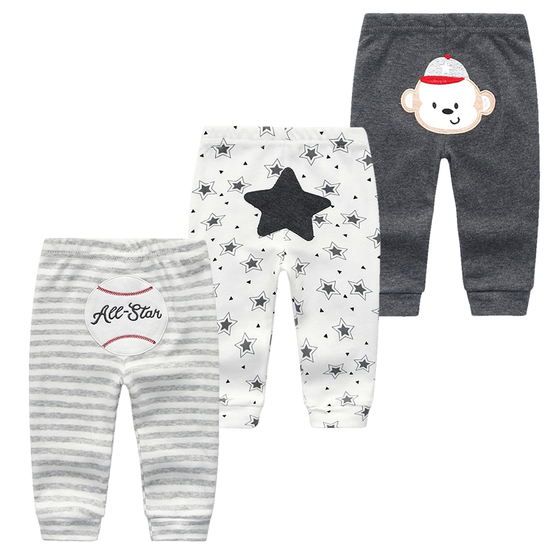 3Pcs Baby Boy Pants Clothes 0-24M Kids Trousers Cotton Unisex roupas de bebe Infant Costume Children's Clothing