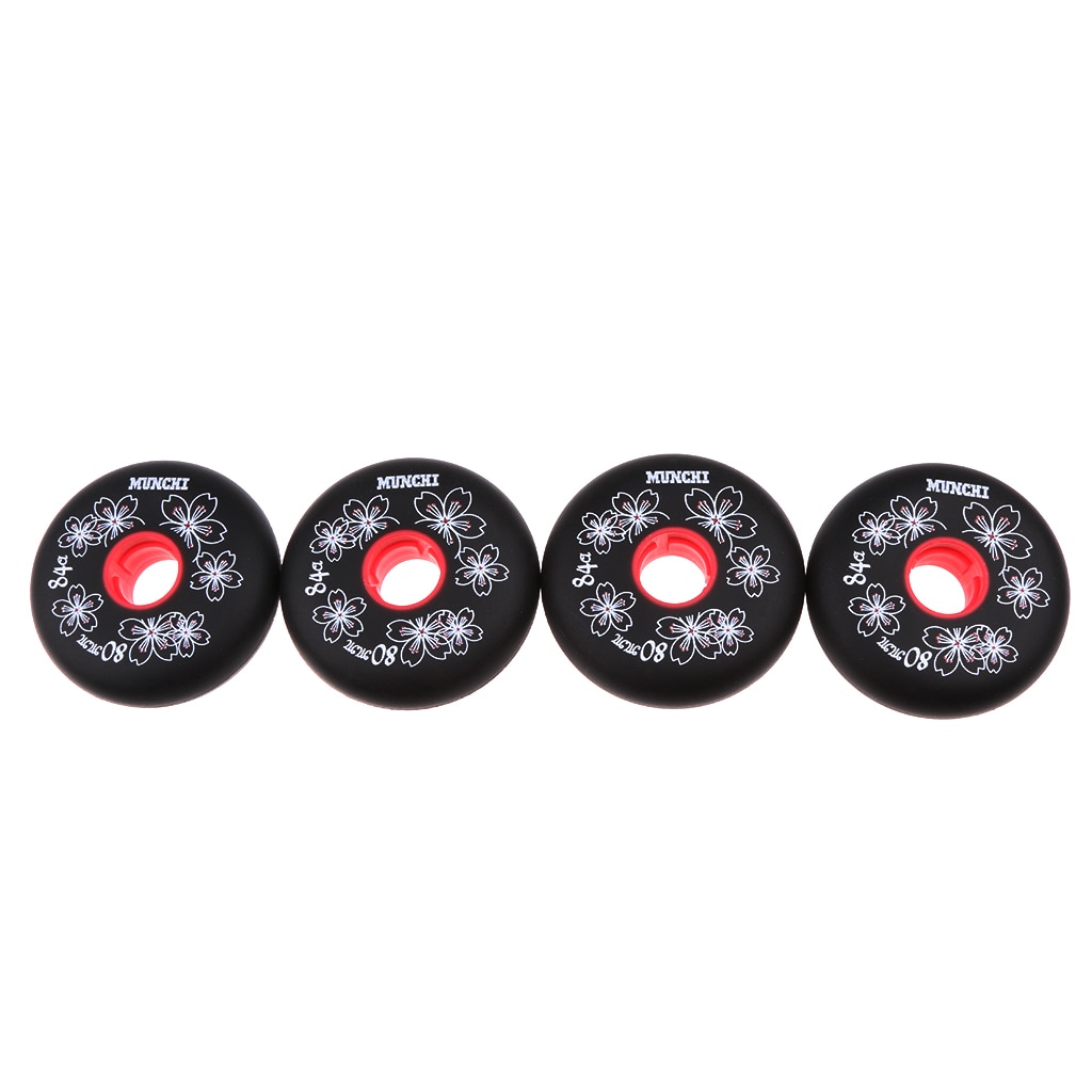 4Pcs Replacement Wheels For Skating Inline Roller Skate Shoes 84A 72/76/80mm