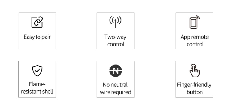 2.4G Smart Wall Switch Single Live Wire No-Neutral Line Smart Switch APP Control Remote Control Bluetooth Control