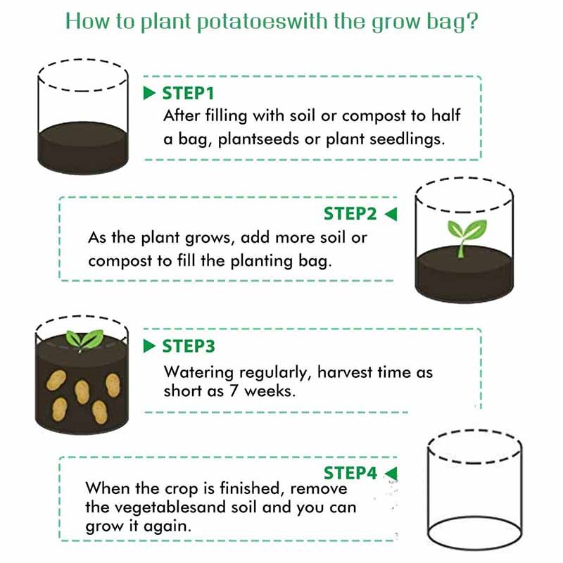 Filcowe worki robić uprawy roślin uchwyty tkaniny ogrodowe doniczki robić ziemniaków szklarnie warzywa rosnące torby nawilżające narzędzia pionowe
