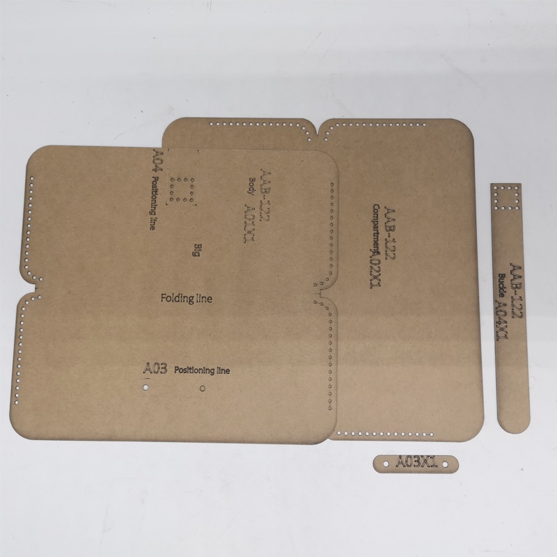 DIY Leather Craft Sewing Pattern Kraft Paper Template Women Envelope Clutch Purse Handbag Long Wallet Card Holder