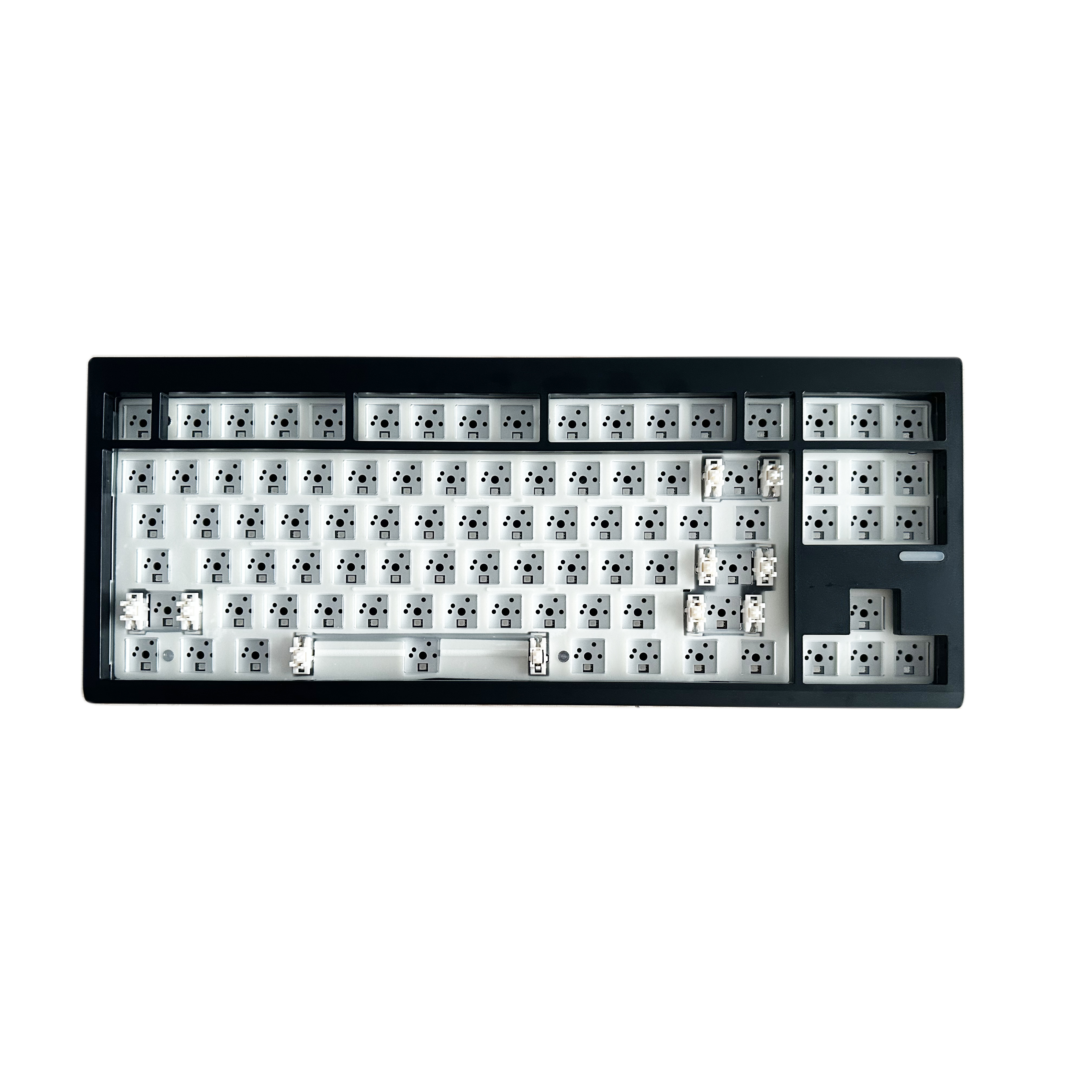 ZUOYA GMK87-L KIT de clavier mécanique 3 modes sans fil Bluetooth joint échangeable à personnalisation clavier KIT de clavier de jeu: Black