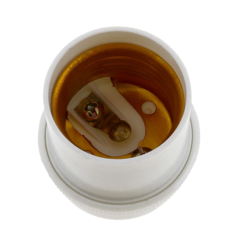 652F E27 Plastic Hanging Lamp Thread Base Screw Light Bulb Ceramics Socket Holder Flame Retardant Durable Safe Non Electric