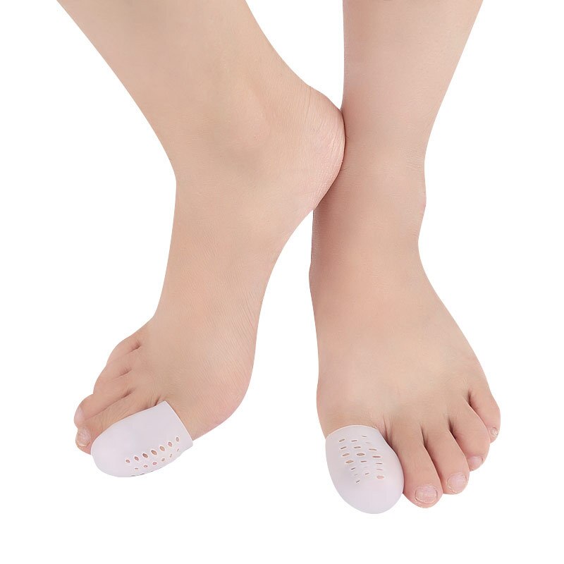 4 stk = 2 par fodfinger korrektor knyst storetå separator pedicure fod hallux valgus ortopedia guard pude tåbeskytter