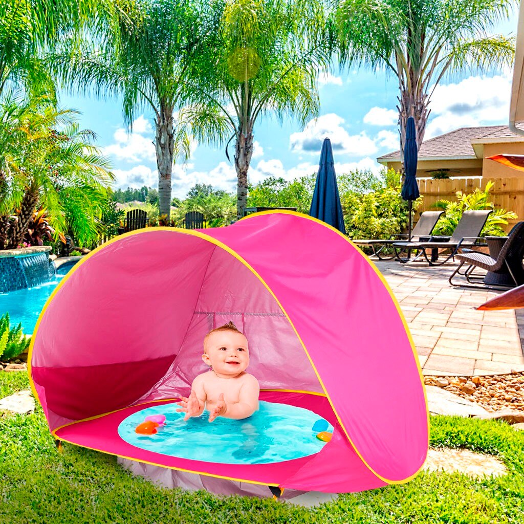 #5 tenda da spiaggia per bambini con piscina 2021 aggiornamento facile da piegare e pop-Up tende da gioco uniche Ocean World tenda da spiaggia per bambini