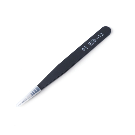 Zwarte Wenkbrauw Pincet Voor Wimper Extensions Straight + Gebogen Professionele Nail Art Lash Pincet Set Makeup Tools TRPTESD12/15: Straight