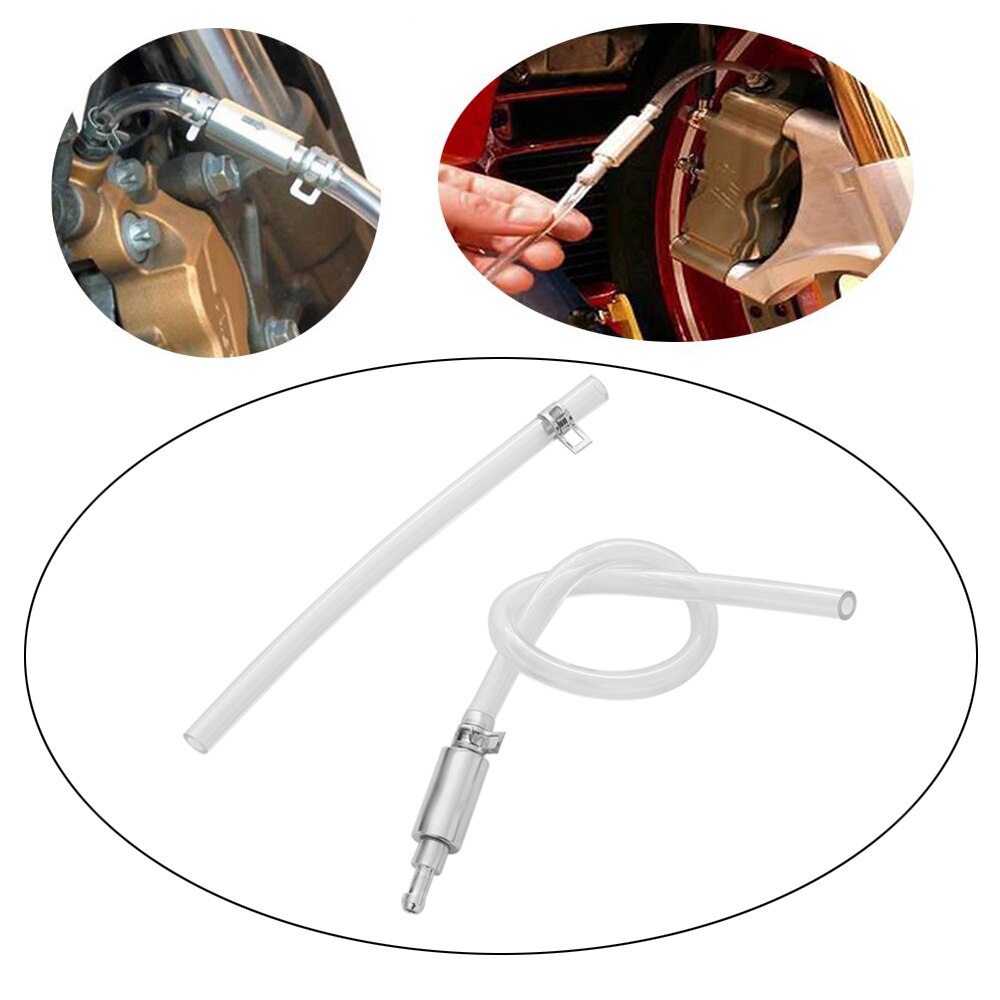 1Set Universal Motorcycle Car Clutch Brake Bleeder Hose One Way Valve Tube Bleeding Tools Kit