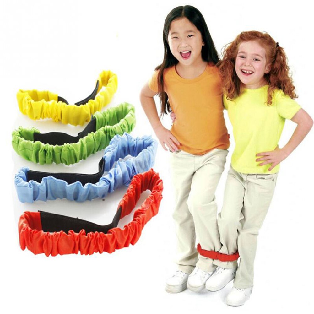 freundlicher Gamaschen Drei-auf Beinen Seile Gebunden Zu sterben Fuß Rennen Sport Spiel freundlicher draussen Spielzeug Kind Zusammenarbeit ausbildung