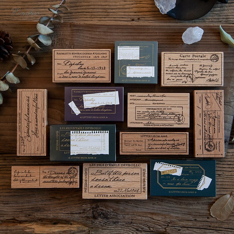 årgang personlig brev beste ønsker notater stempel diy tre gummistempler til scrapbooking skrivesaker scrapbooking standard stempel