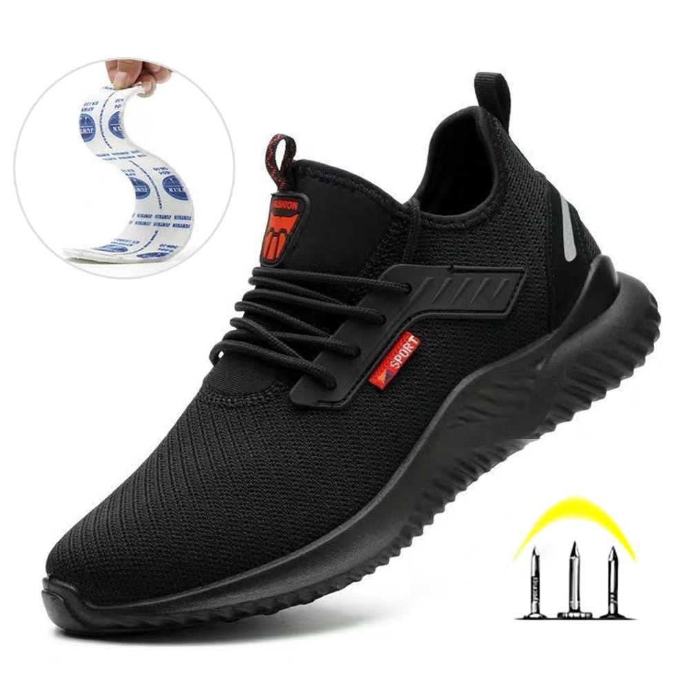 Indestructible Shoes Men and Women Safety Work Safety Boots with Steel Toe Caps Puncture-Proof Boots Lightweight and Breatha
