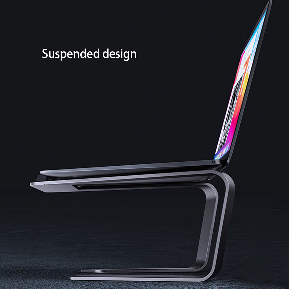 Laptopständer mit nackenentlastung, 360 belüftungsöffnungen, tragbar, aus rutschfester, robuster und ergonomischer aluminiumlegierung, einfache montage