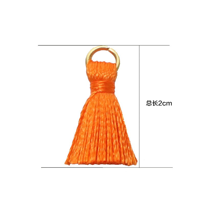 Colgante de borlas de hilo de algodón de 2cm, accesorio de joyería, con adornos de flecos pequeños, para manualidades, DIY, 20 piezas
