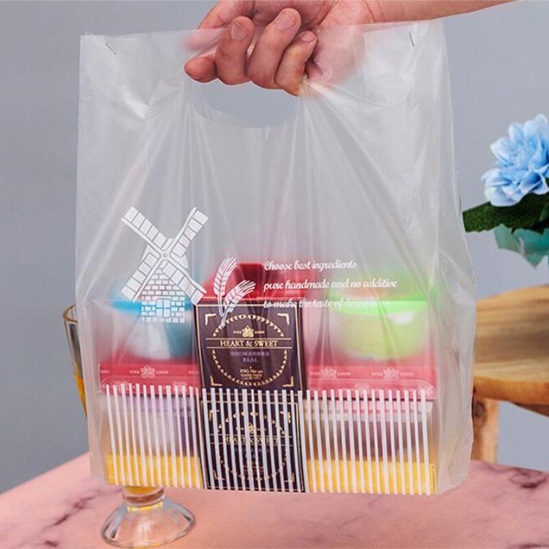 Baking Plastic Bag 50pcs/pack Plastic Packaging Bags Cake Toast Bread Bags Snowflake Egg Yolk Crispy Cookie Bag: style 3