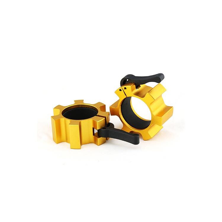 1 Paar 2 Olympic Barbell Weight Collars Klemmen Gewichtheffen Zwart
