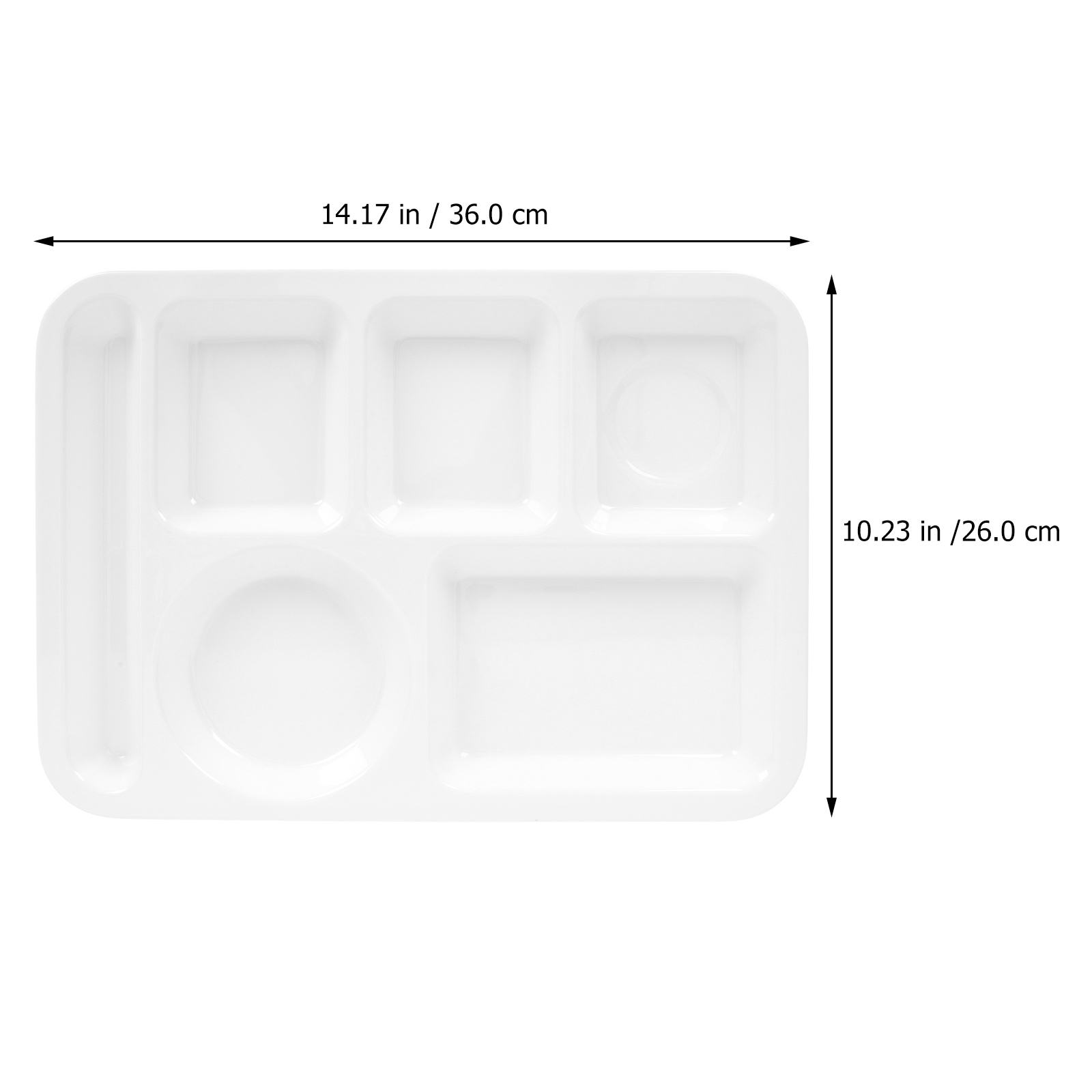 Multi-grid Food Plate Anti-falling Food Plate Simple Style Divided Plate for Breakfast Lunch