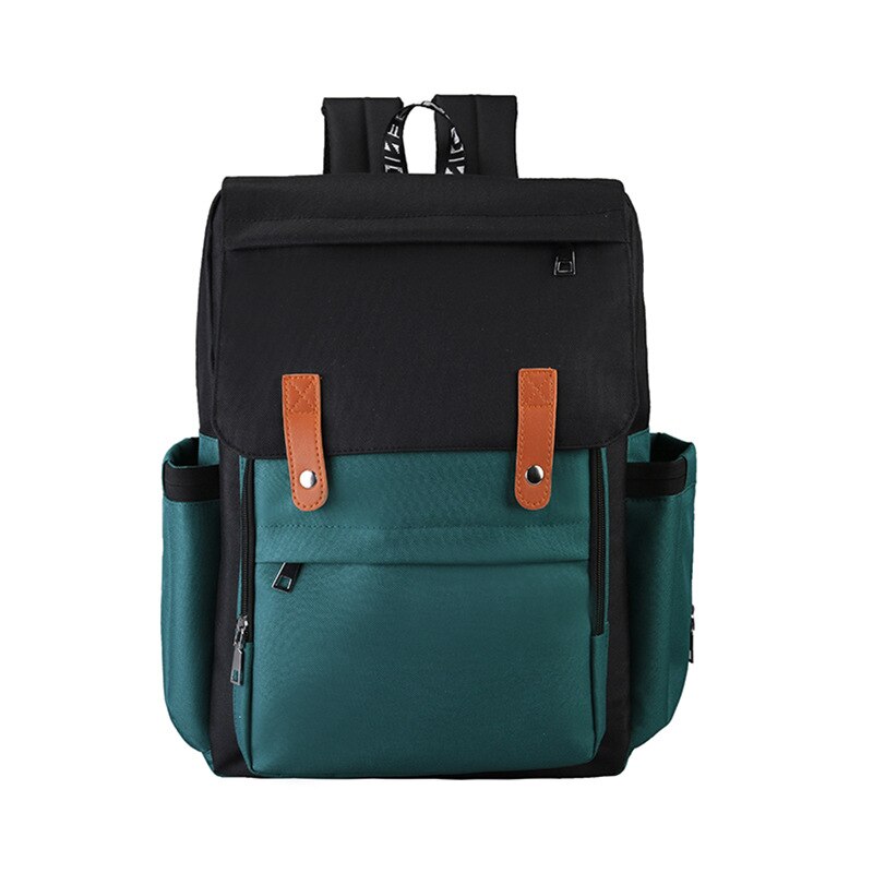 Saco de fraldas multi-funcional feminino grande volume mochila moda mãe saco de mão leve mamãe saco: Blackish Green Black Mixed Colors