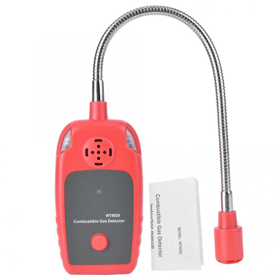 WT8820 Draagbare Gasdetector Lekkage Natural Gas Sensor Alarm Hoge Gevoeligheid Test Gas analyseren Tool