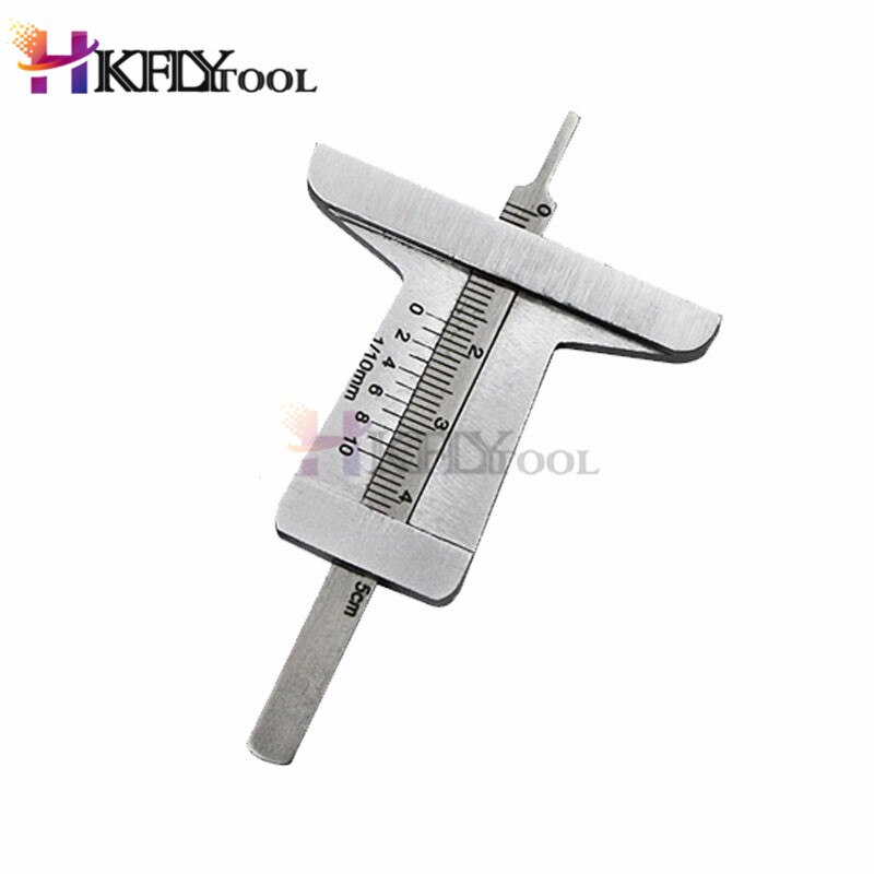 Stainless Steel Car Tyre Tire Tread Depth Gauge Meter Ruler Caliper Moto Truck Pie De Rey Paquimetro Measuring Tools