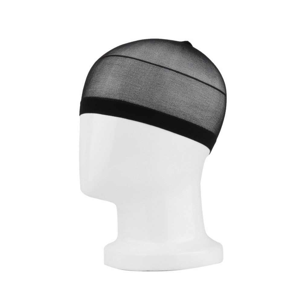 Filet pour perruque, bonnet de , réutilisable, élastique et extensible, pour hommes et femmes, 4 pièces/lot: Black