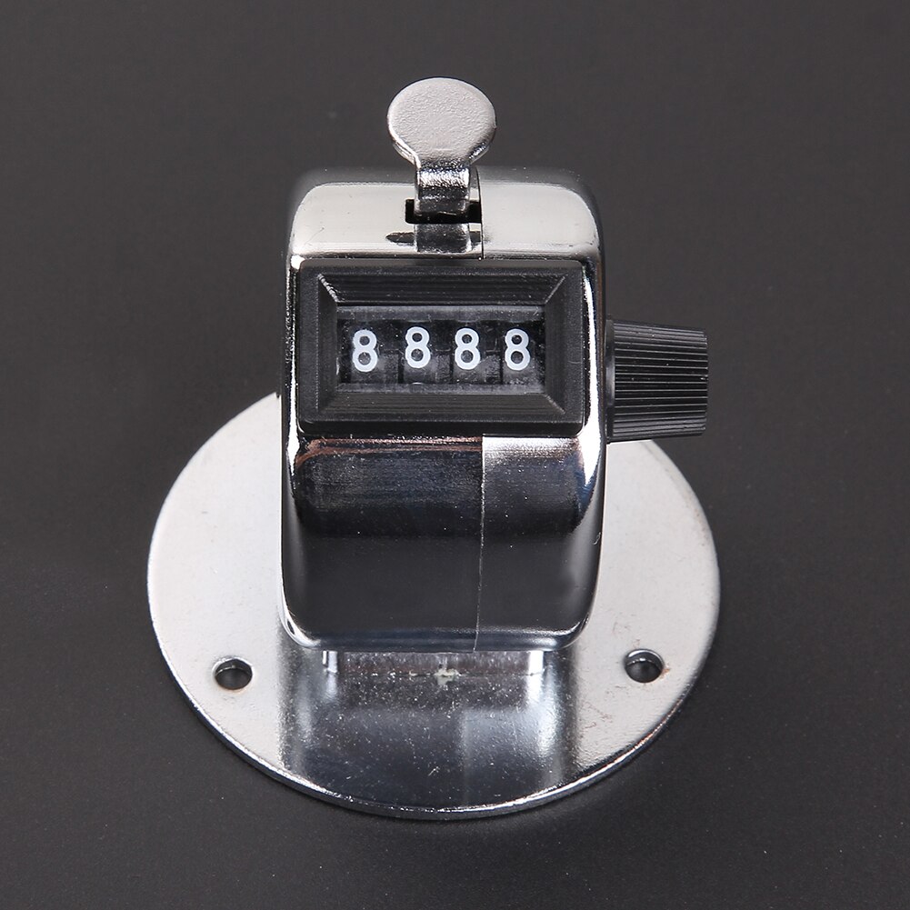 Mini Mechanical Digital Hand Tally Counter 4 Digit Number Manual Counting Golf Clicker Finger Display Maximum 9999 Useful Gadget